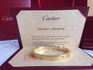 Cartier经典款LOVE四鉆手鐲