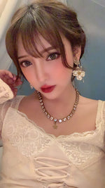 Chanel四葉月光石耳釘和項鏈